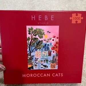 Moroccan Cats Puzzle - Red